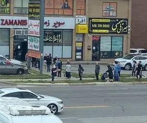 (عکس) با شلوارک در صف نذری در تورنتو!