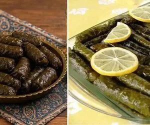 طرز تهیه دلمه برگ مو لبنانی / طعم متفاوت و عالی از یک غذای فوق العاده