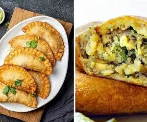 طرز تهیه پیراشکی سیب زمینی با پنیر / یه شام فوق العاده که خیلی راحت آماده میشه