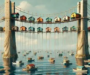 معماری خلاقانه؛ با سیم بکسل و چوب رو آهن خونه ساخته نقلی اعیونی گل مالی کرد باد نبرتش