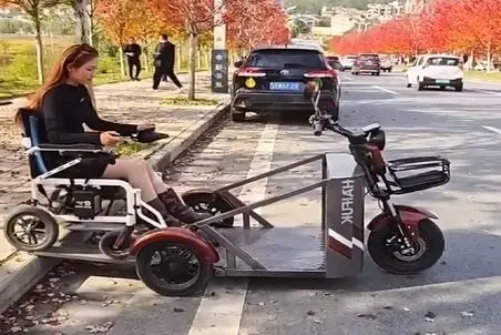 معماری خلاقانه؛ موتور 3چرخ ساختن با ویلچر سوار میشن دیگه لازم نیست ویلچرو بذارن صندوق