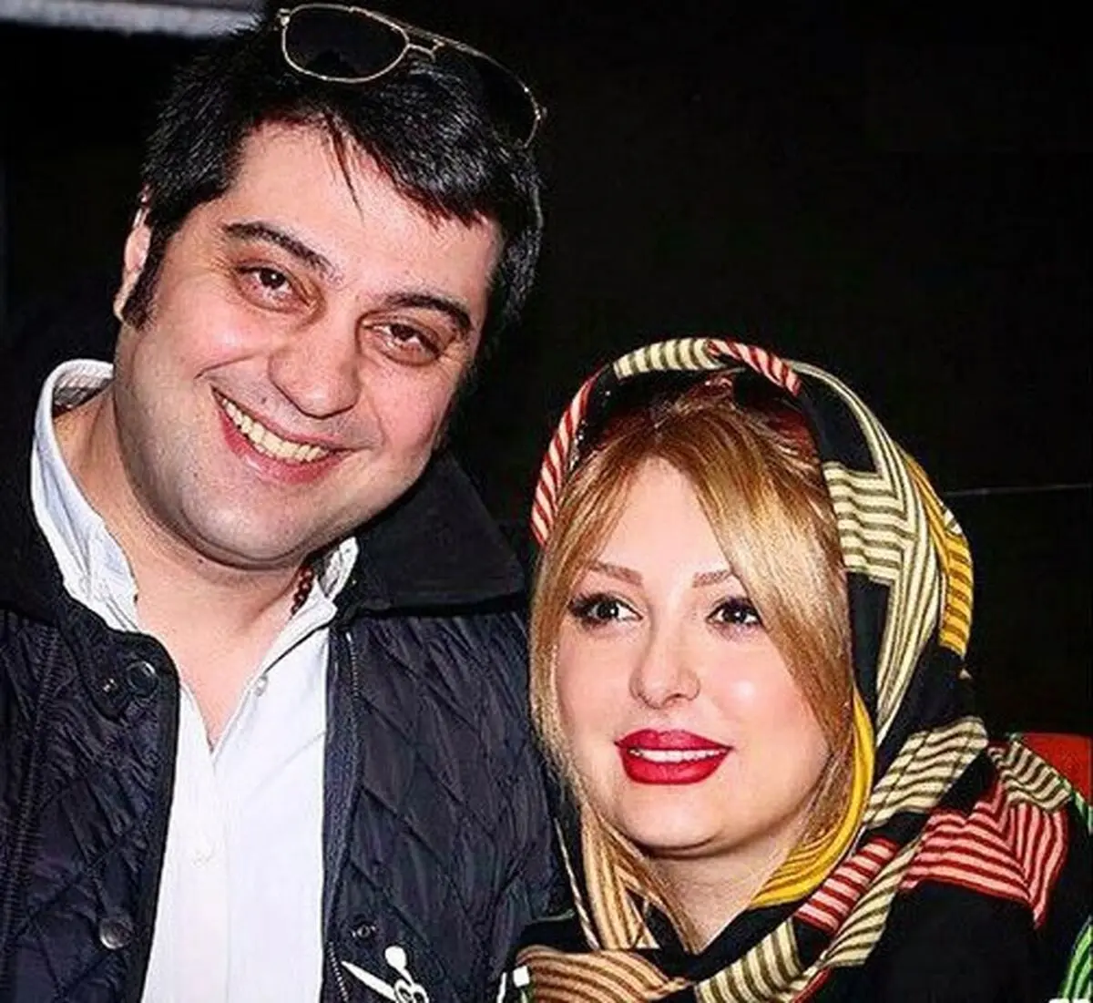 نیوشا ضیغمی و همسرش