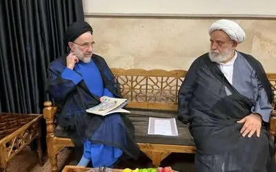 تصاویری از دیدار سید محمد خاتمی و ابطحی با شیخ حسین انصاریان