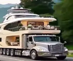 معماری خلاقانه؛ کمپر ساختن دوبلکس طبقه بالاش جدا میشه بعنوان قایق استفاده میکنن