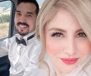 (عکس) همسر ناز و بور فرهاد قائمی را در عروسی شان!