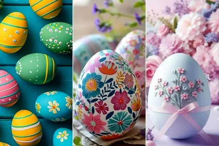 ایده تزیین تخم مرغ هفت سین عید 1405؛ طراحی های رنگ و لعابی و جون دار برا یه سفره جذاب