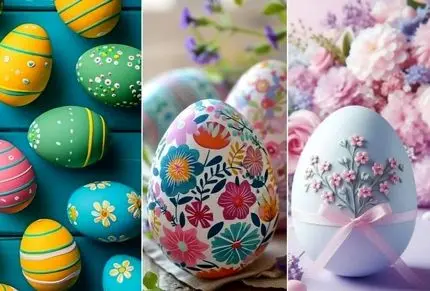 ایده تزیین تخم مرغ هفت سین عید 1405؛ طراحی های رنگ و لعابی و جون دار برا یه سفره جذاب