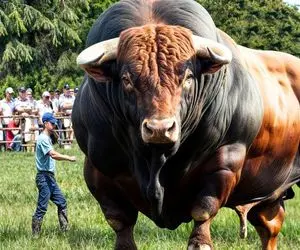 گاوهای باورنکردنی؛ با دستگاه واسه گاو نر عضله ساختن شده برنده مسابقه قوی‌ترن