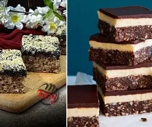 طرز تهیه شیرینی گردویی شکلاتی / یه شیرینی بی نظیر که طعمش فوق العاده ست