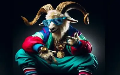 اگر حیوانات آدم بودند؛  بز کوهی که استایلش را از ون گوگ الهام گرفته