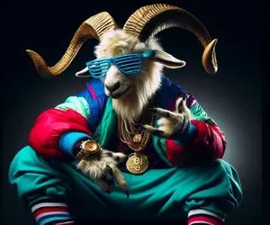 اگر حیوانات آدم بودند؛  بز کوهی که استایلش را از ون گوگ الهام گرفته