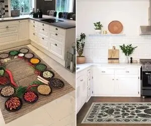 ایده برای فرش آشپزخانه در 2024 / تو دکوراسیون مدرن امسال هم رنگ بودنش با کابینت پَررر