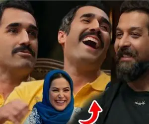 سکانس خندان/تقلید صدای کامران تفتی توسط هادی کاظمی جلوی خودش/ همه غش کردن