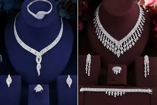 مدل های ست 2 تیکه و 5 تیکه نقره عروسی؛ جای طلا بنداز هیشکی نمیفهمه واقعا لاکچرین