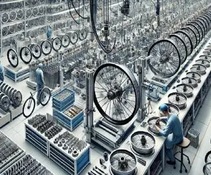 صنایع مدرن؛ با 10 تا سیم مفتولی چرخ دوچرخه رو سر هم میکنه واسه مسابقه کوهستانی