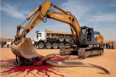 ابزارآلات غول پیکر؛ درگیری پیتون غول با اپراتور بیل مکانیکی برای حراست اکوسیستمش