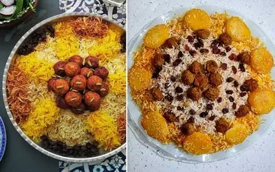 طرز تهیه رشته پلو مجلسی / خوشمزه ترین قاطی پلو با بهترین دستور