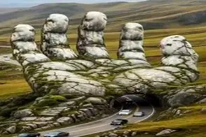 معماری خلاقانه؛ تونل شکل دست ساختن انگار طبیعت آدمو بغل میکنه