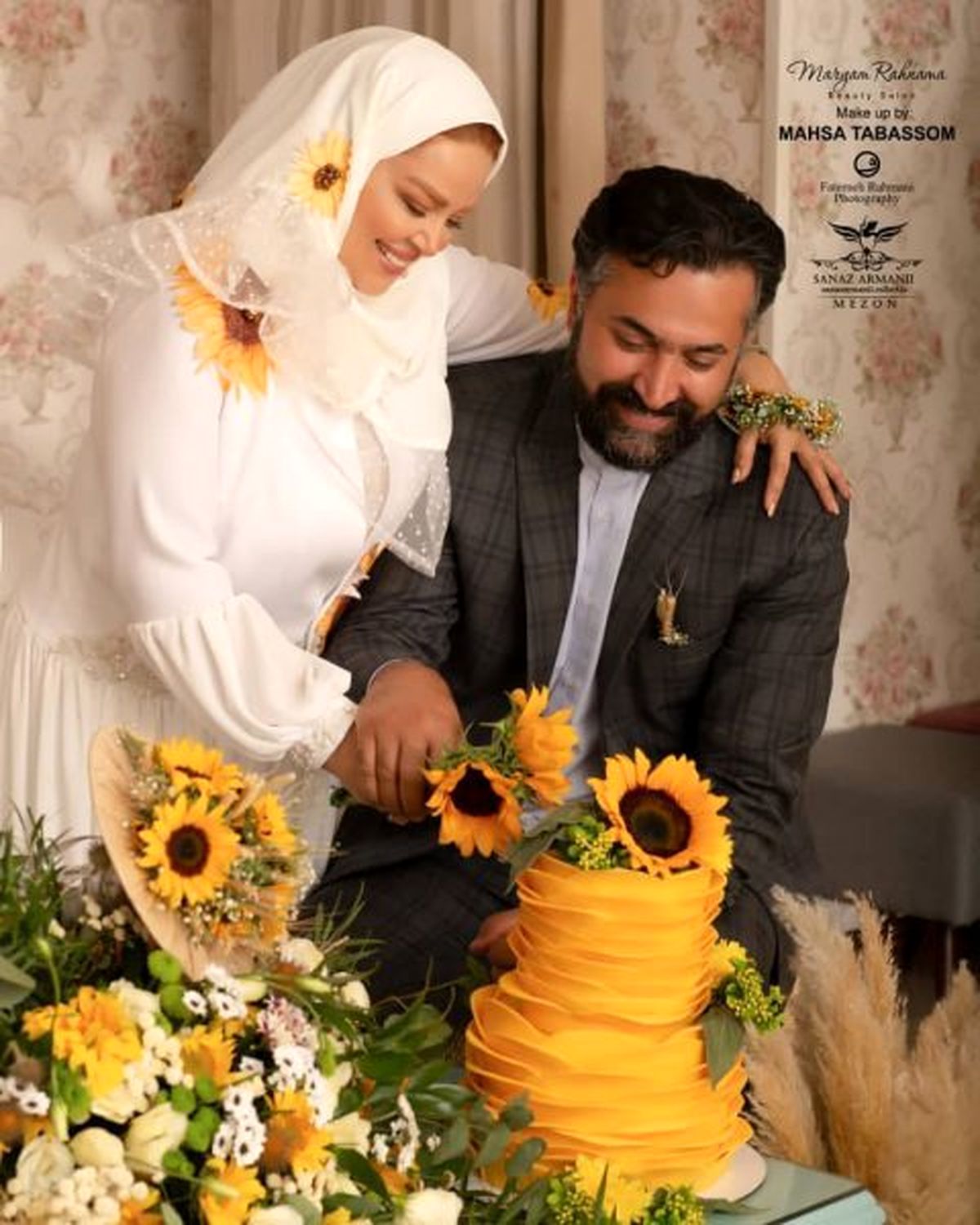 جشن گرفتن بهاره رهنما به مناسبت سالگرد ازدواج در خلوت حاجی! + عکس