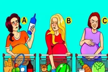 بازی فکری؛ اولدرم اولدرم میکنی بگو دزد هندوانه کدوم  زن باردار که هاردوارد منتظر بغل