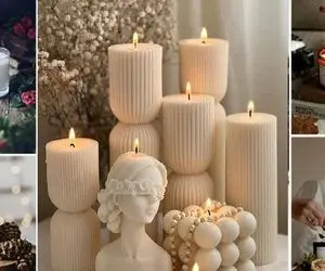 شمع تزیینی بهترین ایده خوشگلاسیون / عناصر ریز رو اینجوری به کار ببر نتیجشو ببین