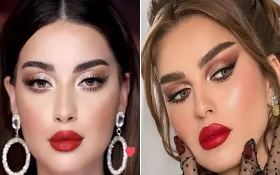 مدل های آرایش خاص با رژ قرمز؛ اینجوری تویی و چشایی که تو هر مجلس خیره میمونن رو صورتت