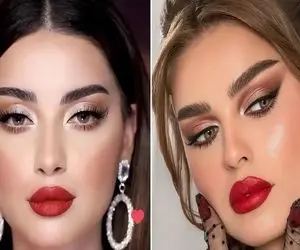 مدل های آرایش خاص با رژ قرمز؛ اینجوری تویی و چشایی که تو هر مجلس خیره میمونن رو صورتت