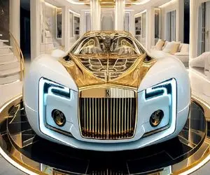 ماشین لوکس؛ بزرگترین بوگاتی جهان با موتور توربو از طلای 18 عیار و مس ساخته شده