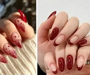 ایده های لاک ناخن قرمز با طراحی های فوق العاده / قلب هر دختری با دیدنشون حال میاد
