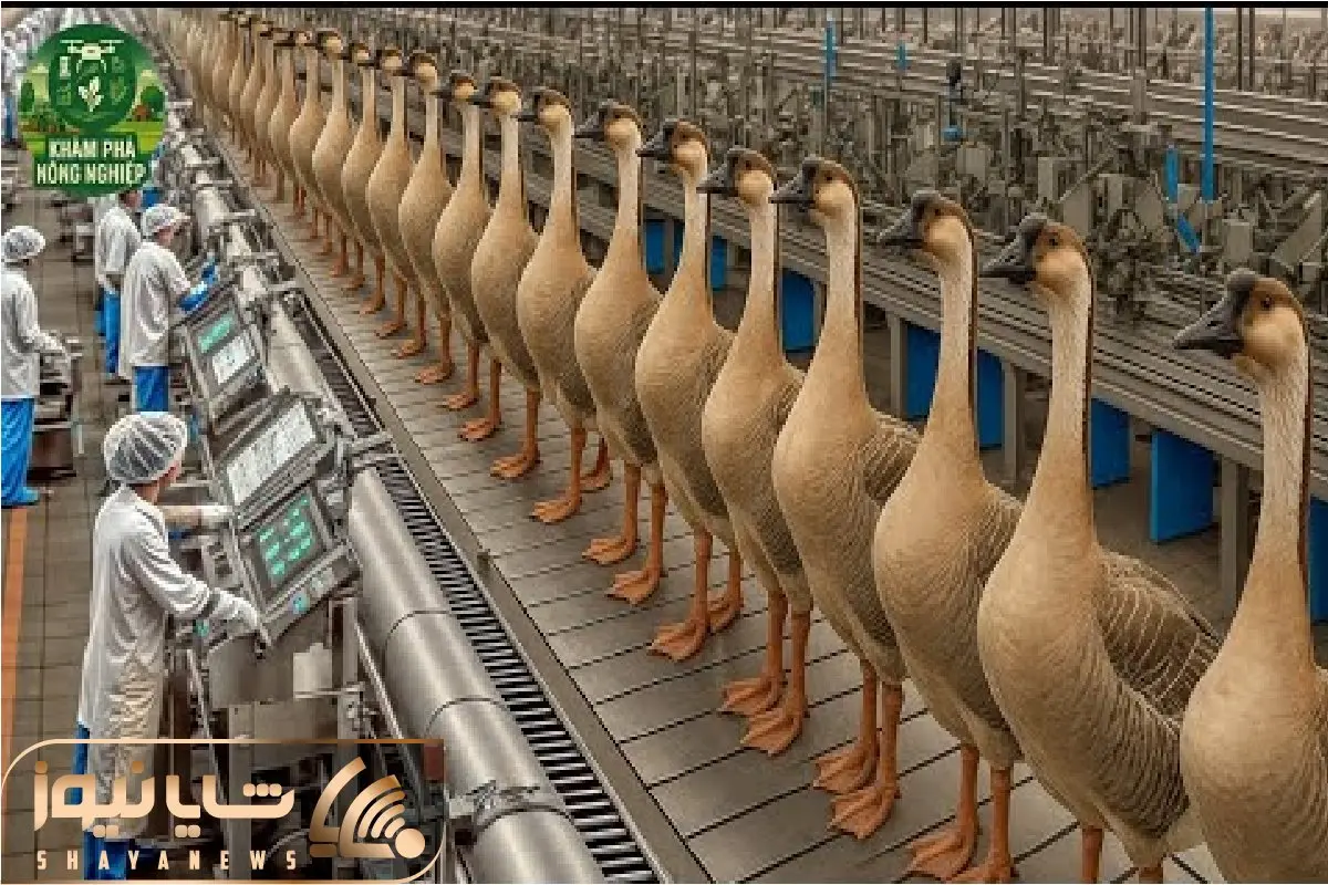 فرآوری غاز؛ چشم بادومی ها غاز فربه میکنن مثل هند جگرخوار جیگرشو بخورن