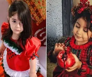ایده های استایل یلدایی 1403 برای دختربچه ها / اینجوری کوچولوت ماه شب چله ی فامیل میشه