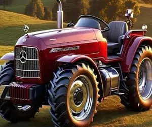 ماشین‌های لوکس؛ بزرگترین تراکتور جهان که چرخ هیولایی داره و با چرم گاو نر ساخته شده