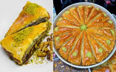 طرز تهیه باقلوا استانبولی / روش پخت عالی و ساده اندازه ها با لیوان