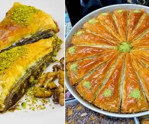 طرز تهیه باقلوا استانبولی / روش پخت عالی و ساده اندازه ها با لیوان