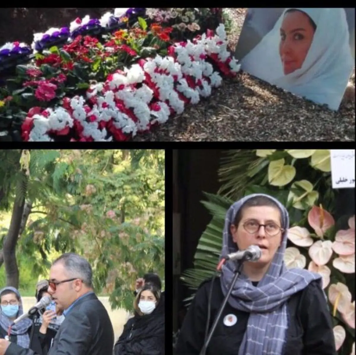 (عکس) برگزاری مراسم چهلم ماهچهره خلیلی در نیاوران