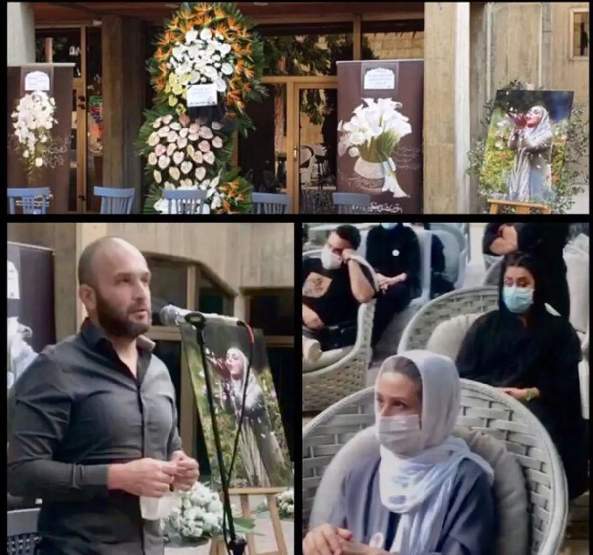 (عکس) برگزاری مراسم چهلم ماهچهره خلیلی در نیاوران