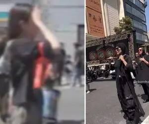 دختران بی حجاب روز عاشورا در کرج با برنامه وارد هیئت شده بودند؟ + فیلم هنجارشکنانه