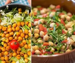 طرز تهیه سالاد نخود با مرغ / طعم متفاوت و عالی این سالاد مقوی رو از دست نده!