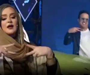 سکانس خندان/حامد آهنگی تمام سعیشو میکنه بتونه نعیمه رو مقابل آهنگ هندی کنترل کنه