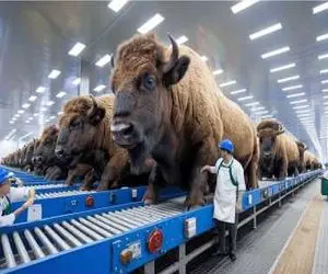 فرآوری گاومیش / فرآیند صنعتی ذبح و پروارسازی گاومیش در مسیر تولید استیک