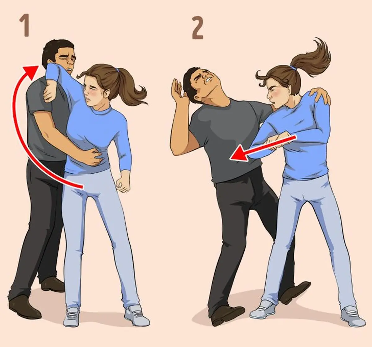 ۷ تکنیک دفاع شخصی برای خانم ها + تصاویر