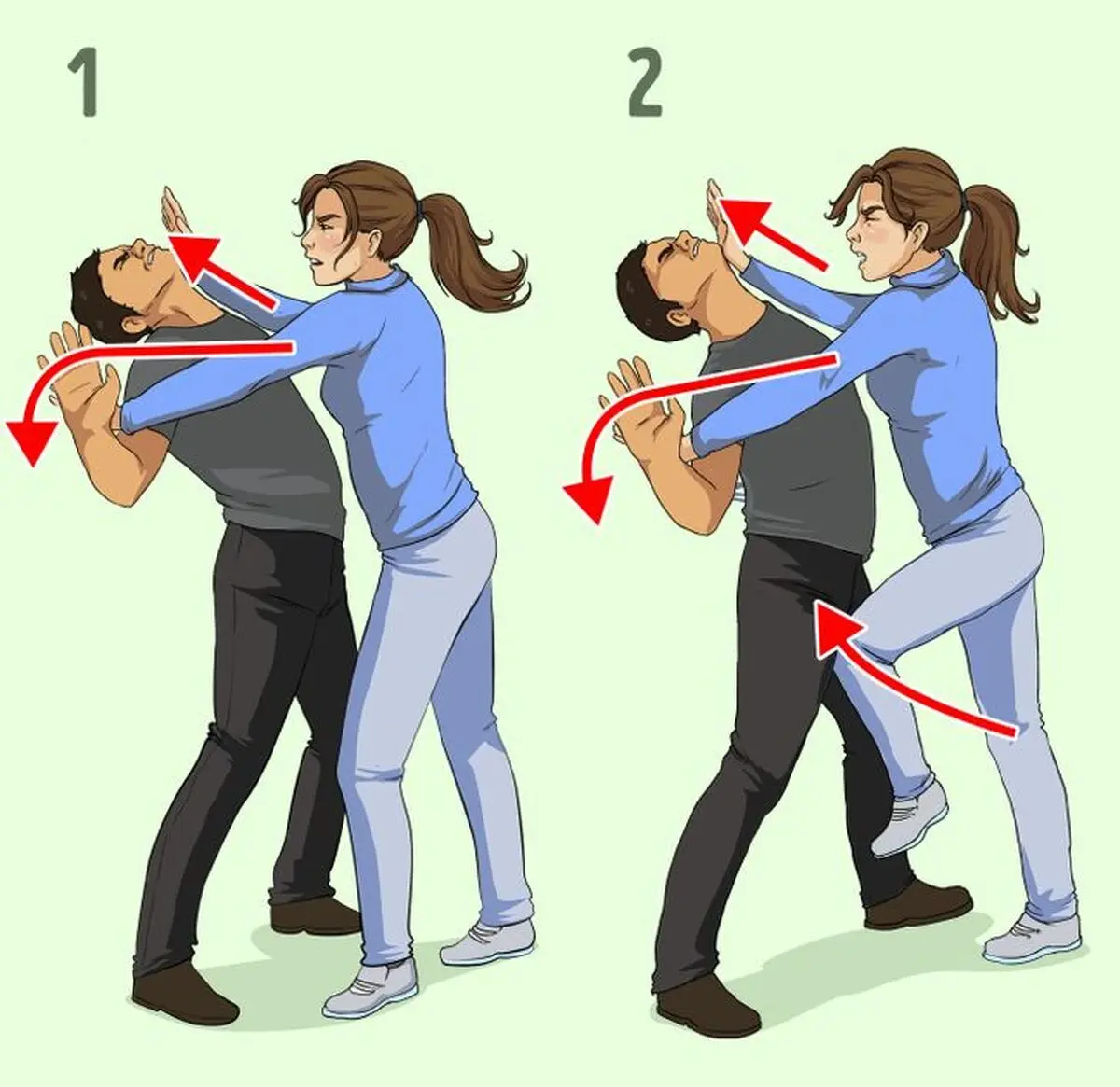 ۷ تکنیک دفاع شخصی برای خانم ها + تصاویر
