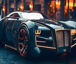 ماشین لوکس؛ بزرگترین رولزرویس جهان با موتور توربو از نقره و پر طاووس ساخته شده