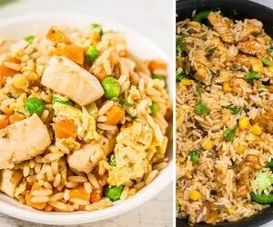 طرز تهیه قاطی پلوی ساده با مرغ / سه سوته یه غذای خوشمزه درست کنید