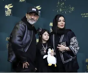 ژست بامزه مهران غفوریان و دخترش جلب توجه کرد