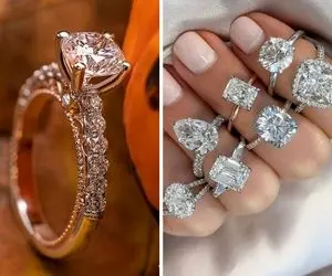 مدل های شیک و باشکوه انگشتر نگین دار برای نشون / هر فرم انگشت چه سبک انگشتری مناسبشه