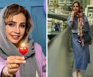 ژست و زیبایی شبنم قلی خانی در کافه ای از شهر دبی / بیوگرافی و جین پوشی در جشن کریسمس