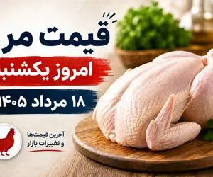 قیمت مرغ امروز یکشنبه 18 مرداد 1405 + جدول