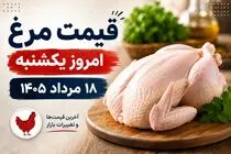 قیمت مرغ امروز یکشنبه 18 مرداد 1405 + جدول