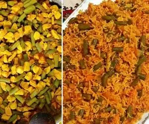 طرز تهیه لوبیا پلو با مرغ خوشمزه / روش متفاوت برای طبخ یه پلو مخلوط عالی
